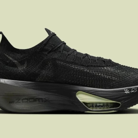 NIKE Alphafly 3 Black Olive Aura Metallic Silver Metallic Medium Ash - Picture 3 of 9